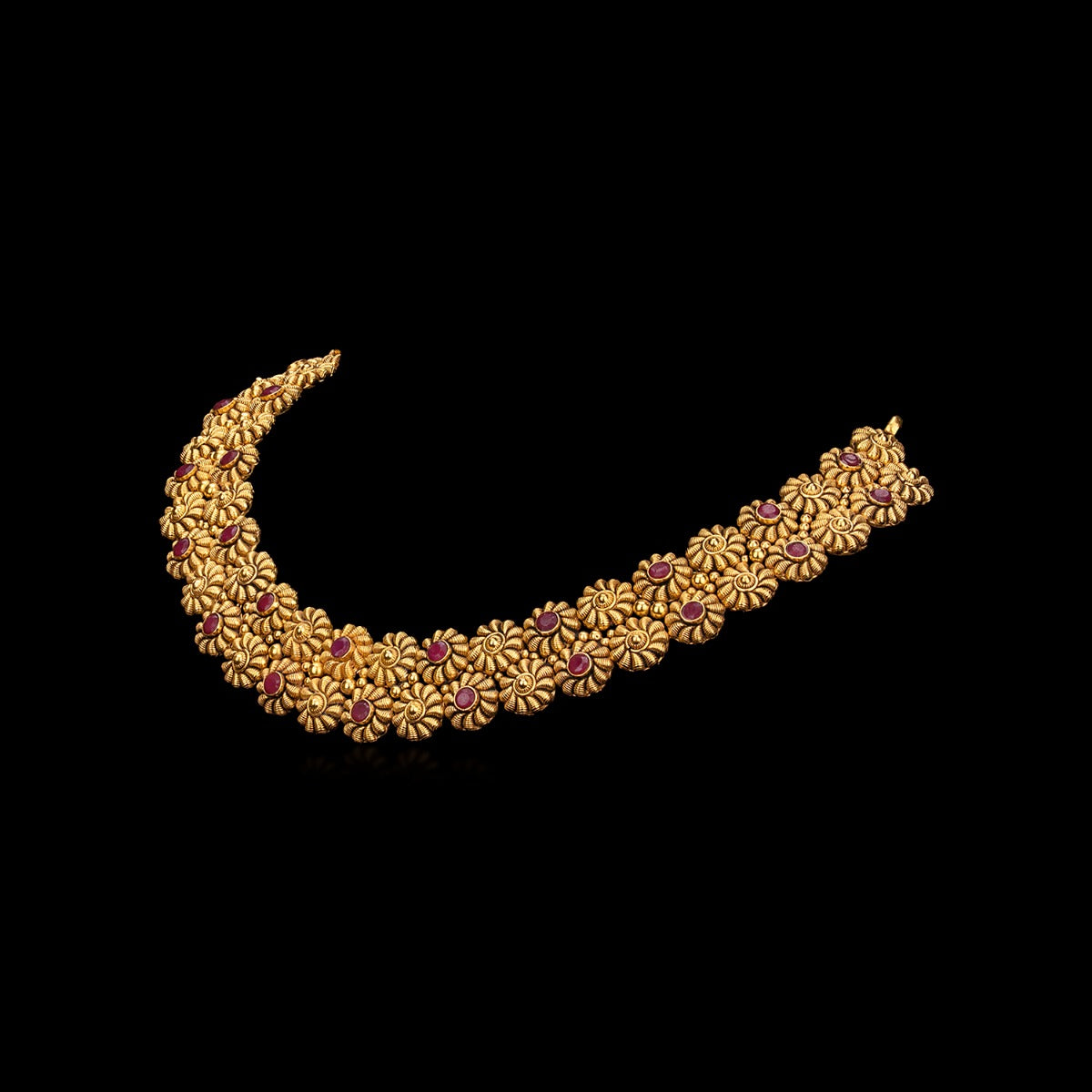 Red Pots Gold Necklace