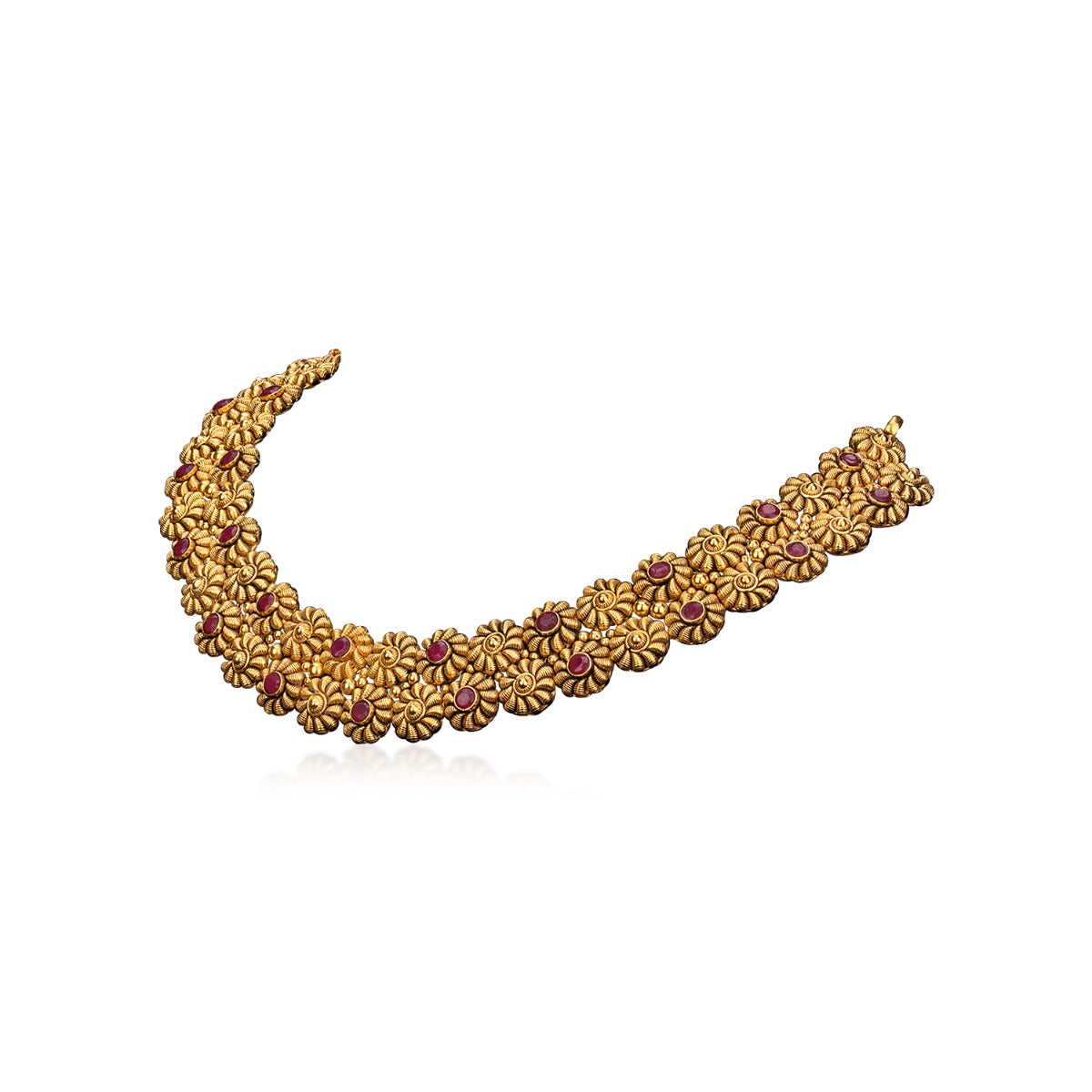 Red Pots Gold Necklace