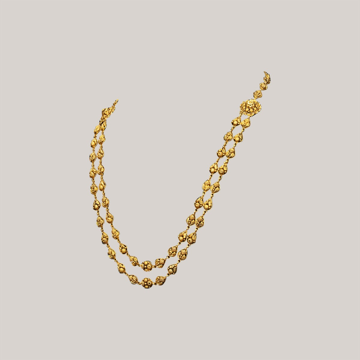 Two Dew Drops Gold Necklace