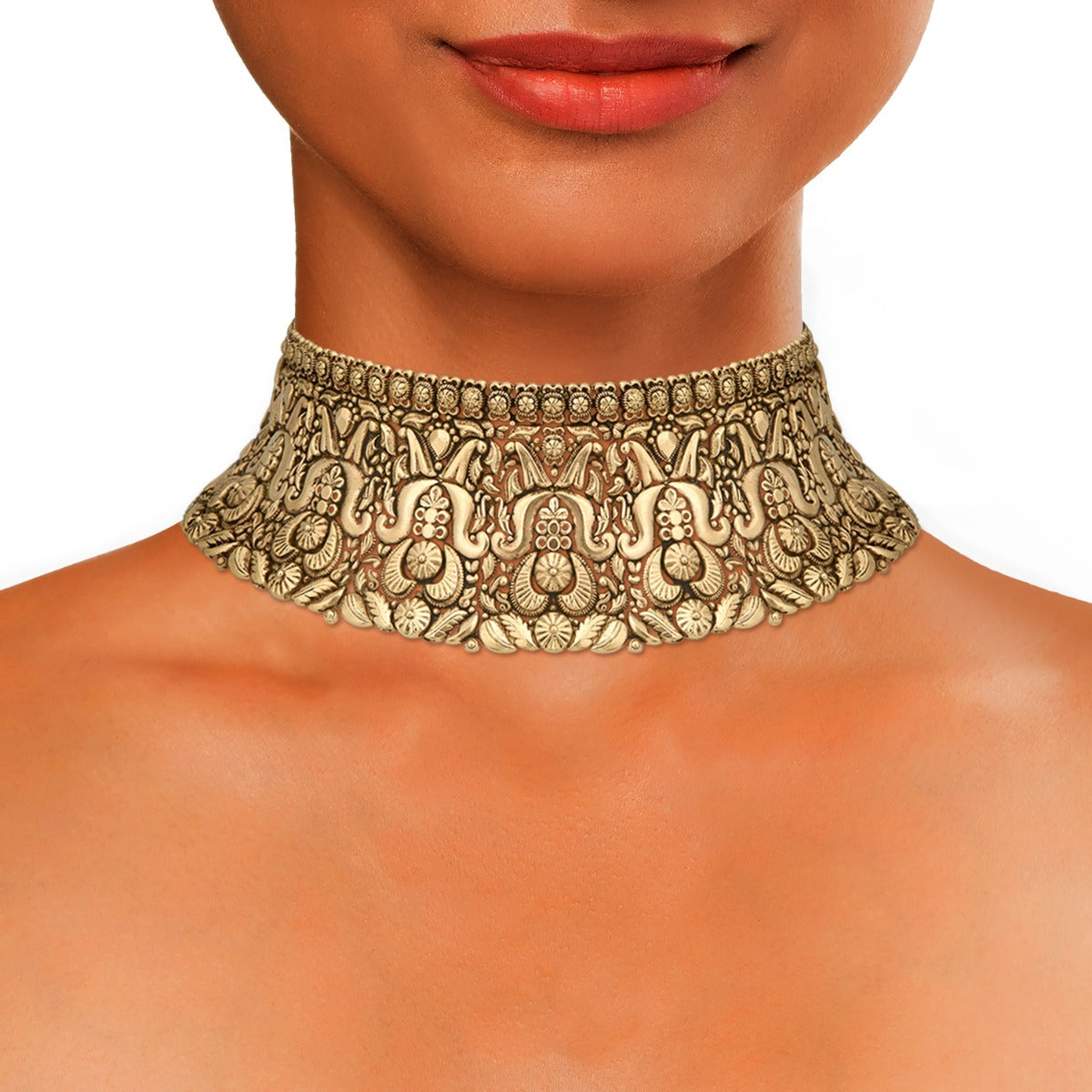 Shashi Geometric Gold Choker
