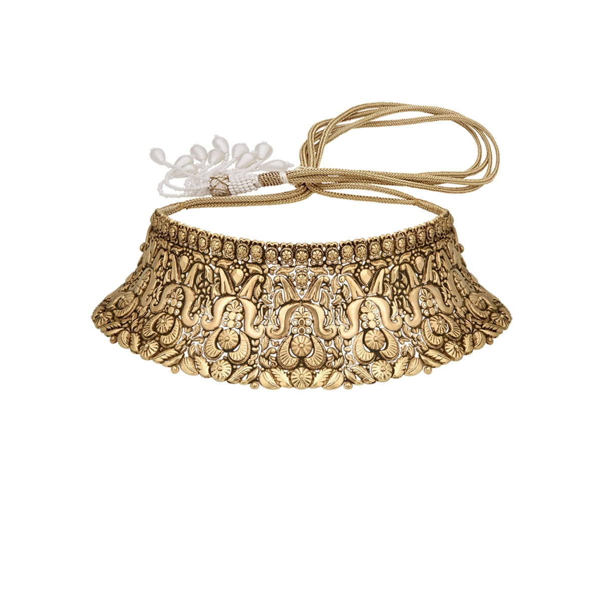 Shashi Geometric Gold Choker Set