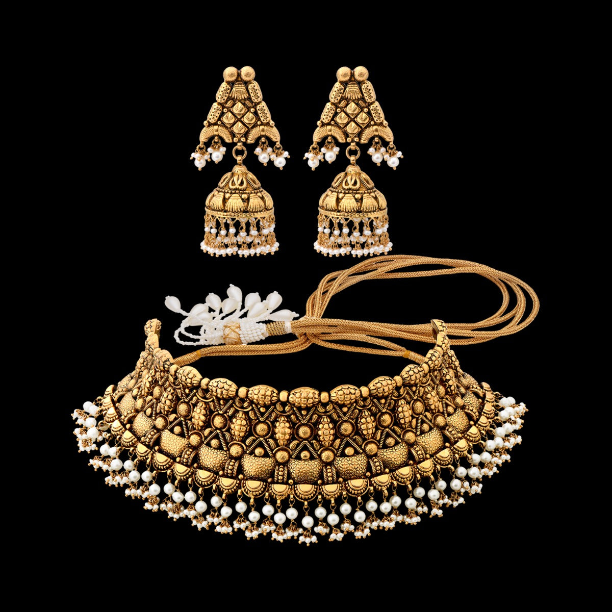 Matt Gold Choker Set