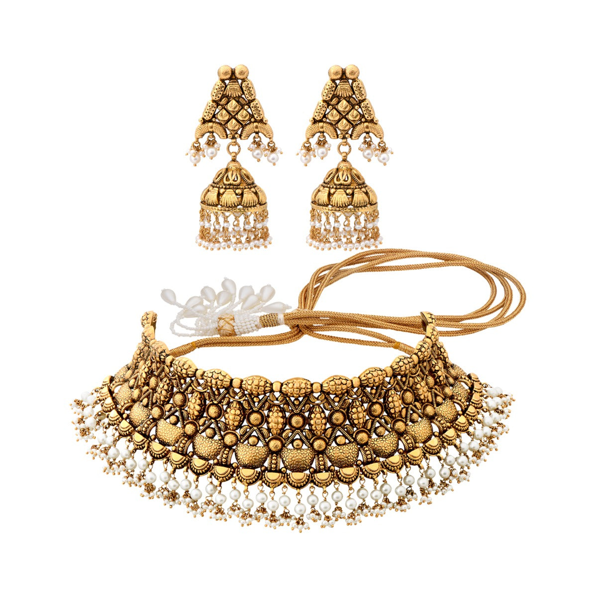 Matt Gold Choker Set