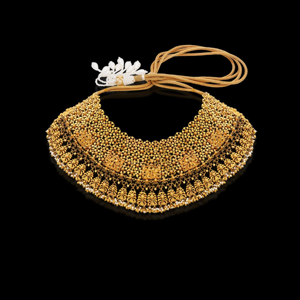 Spaced Motif Gold Choker