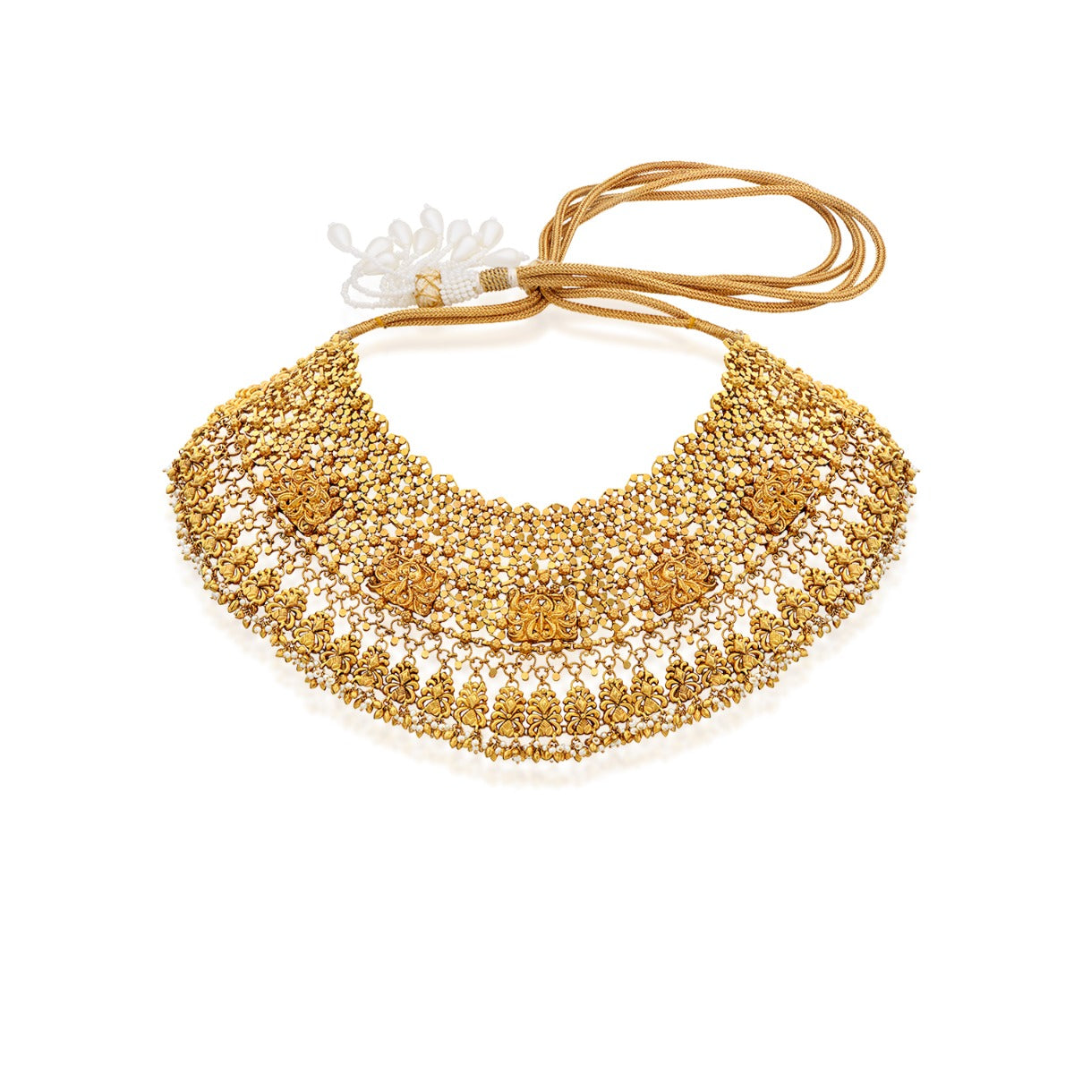 Spaced Motif Gold Choker