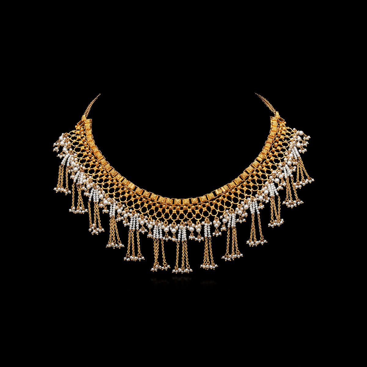 Raindrop Tazzles Gold Necklace