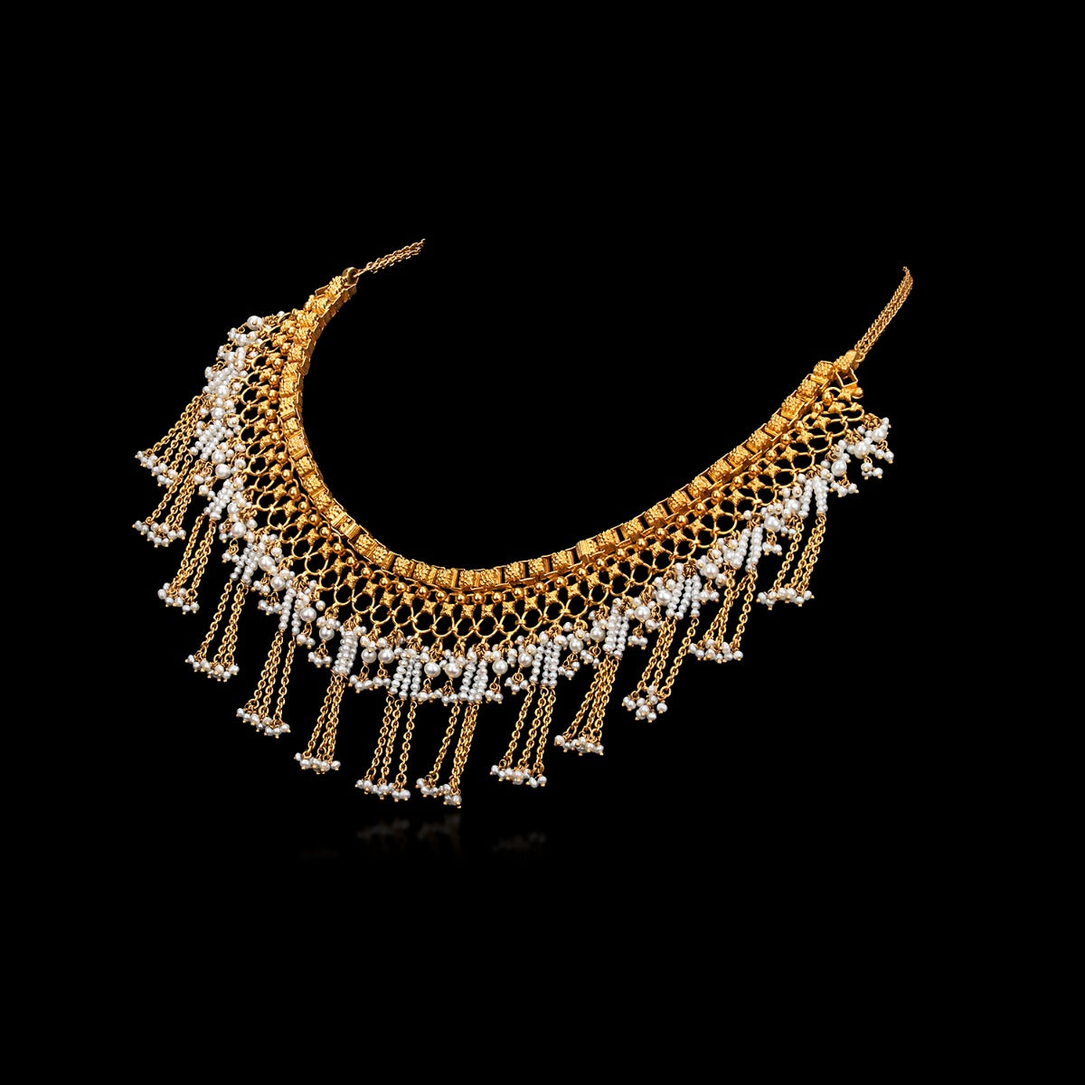 Raindrop Tazzles Gold Necklace