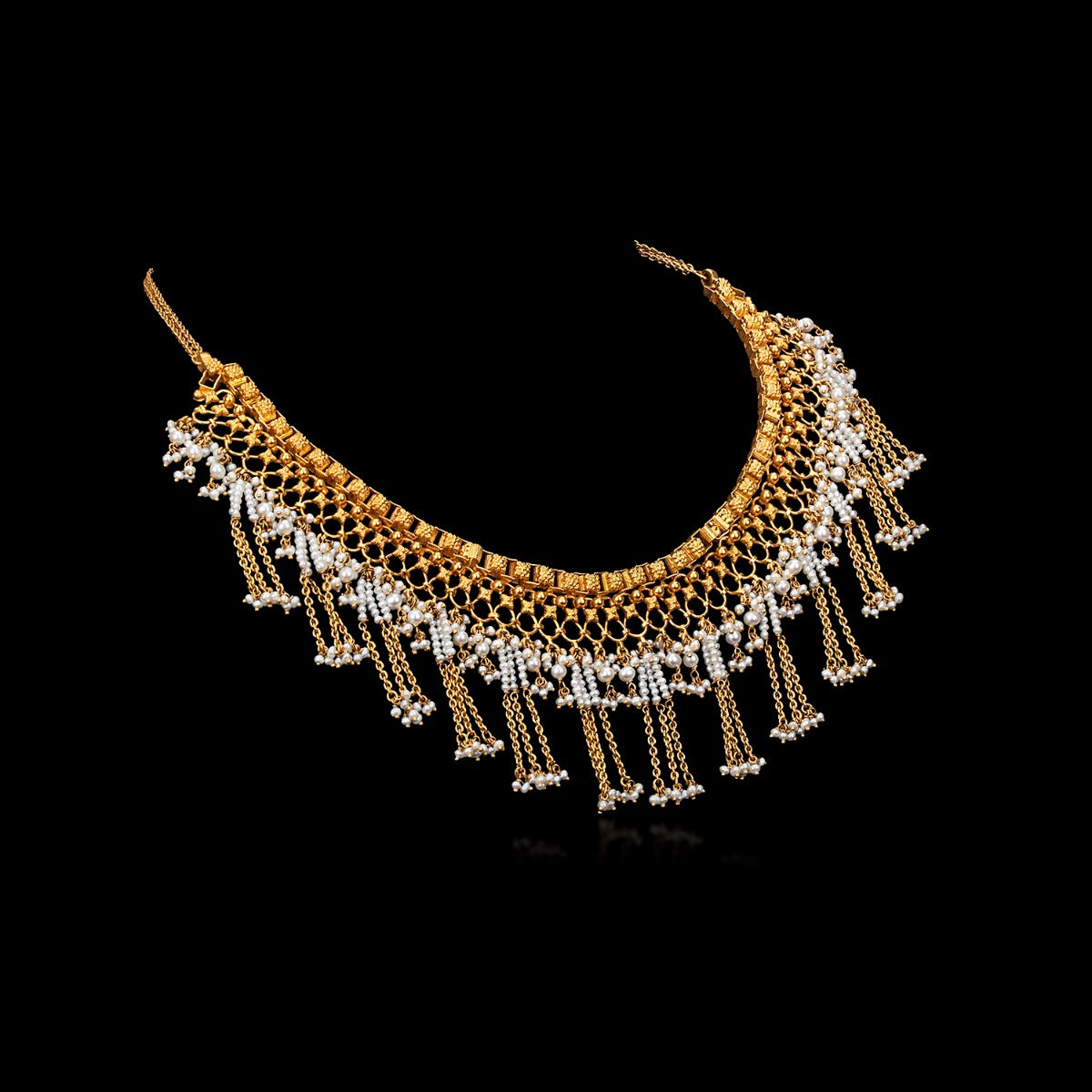 Raindrop Tazzles Gold Necklace