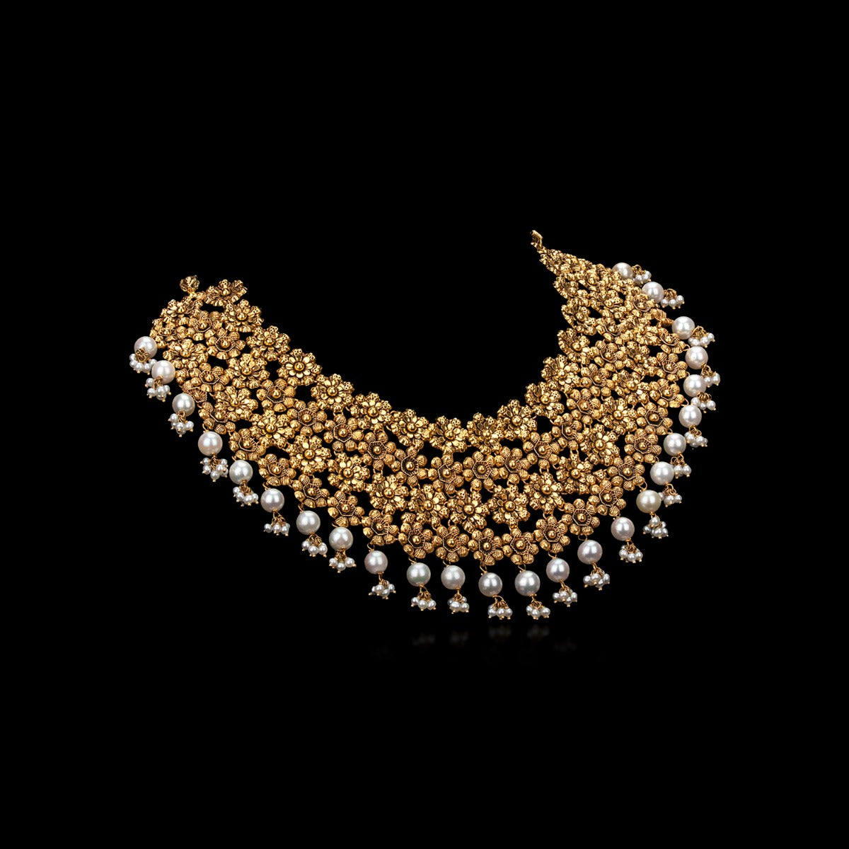 White Snow Gold Necklace