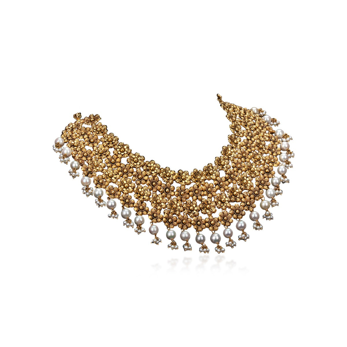 White Snow Gold Necklace
