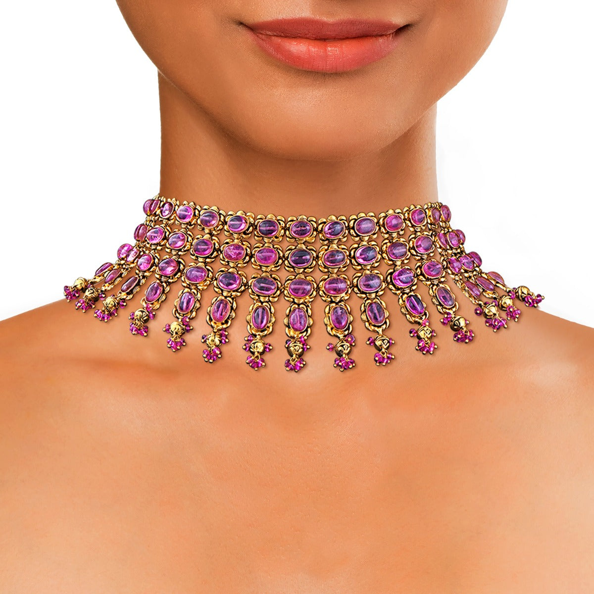 Cambre Tourmaline Gold Choker Set