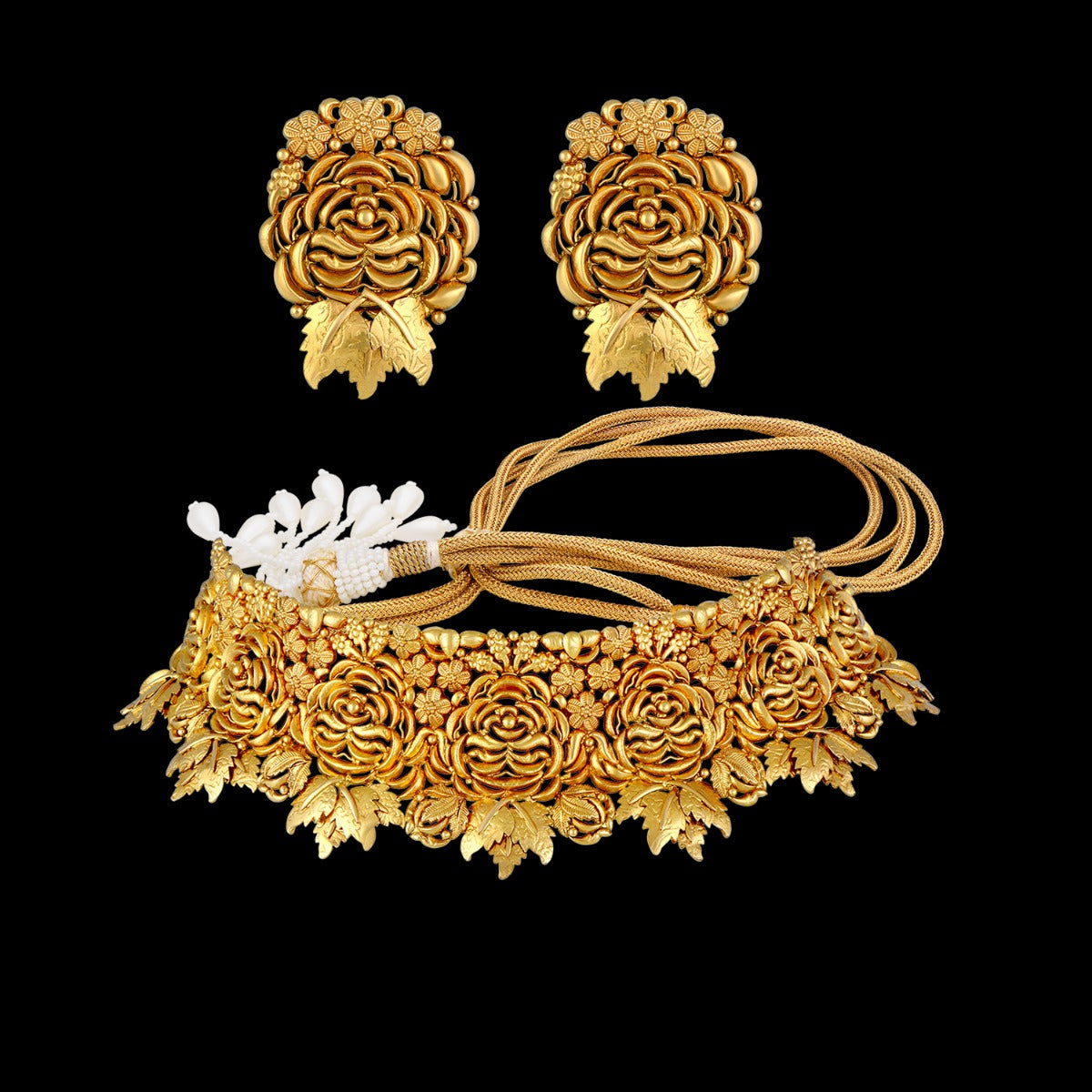 Blossomy Gold Choker Set