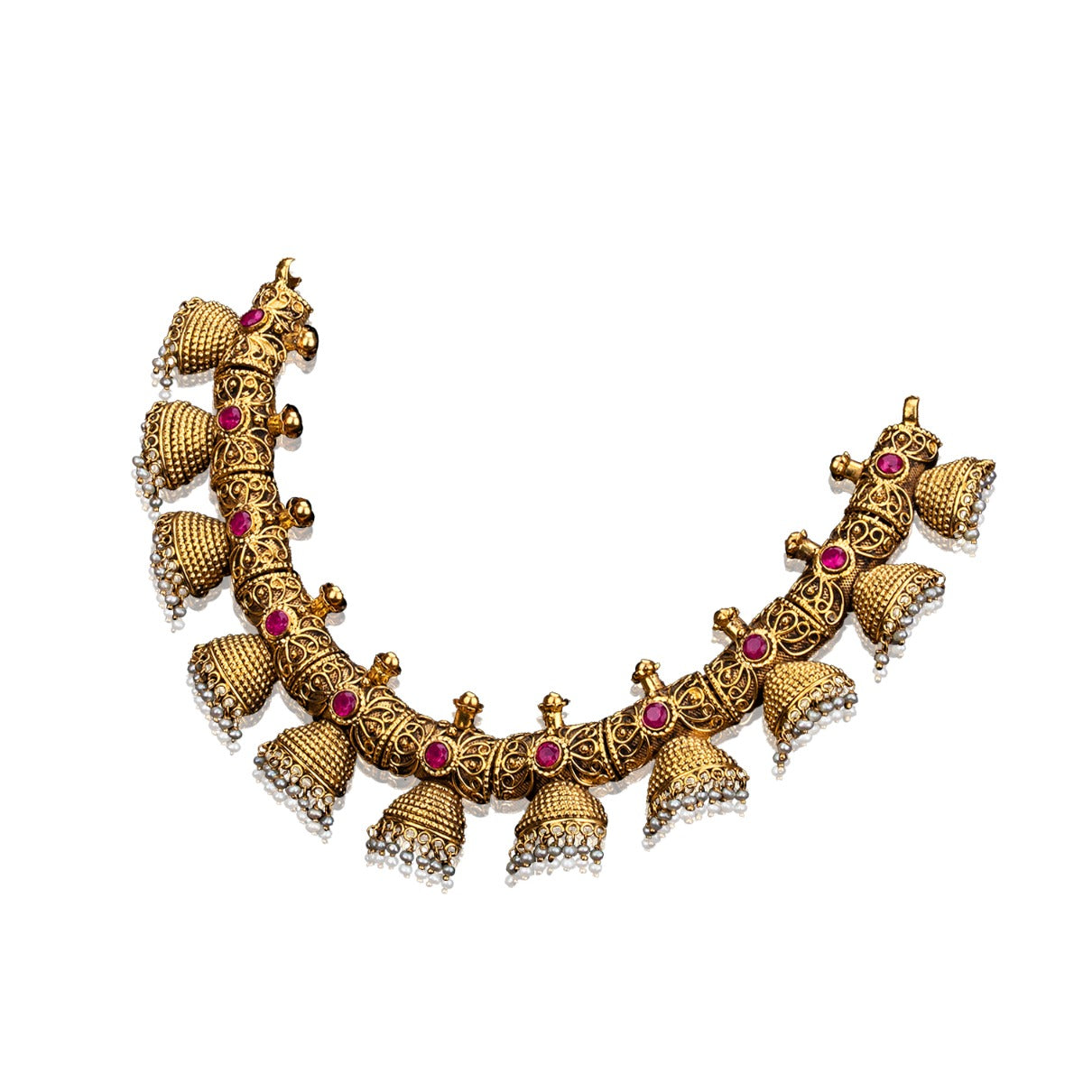 Jhumkas Long Gold Necklace