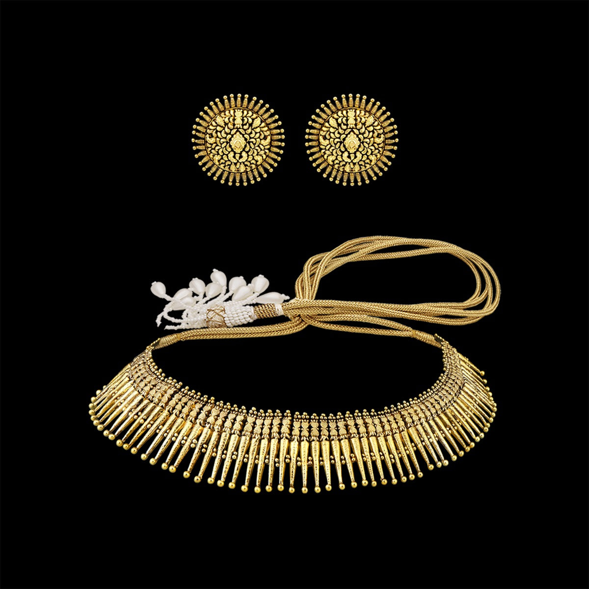 Tribal Contemporary Gold Choker Set