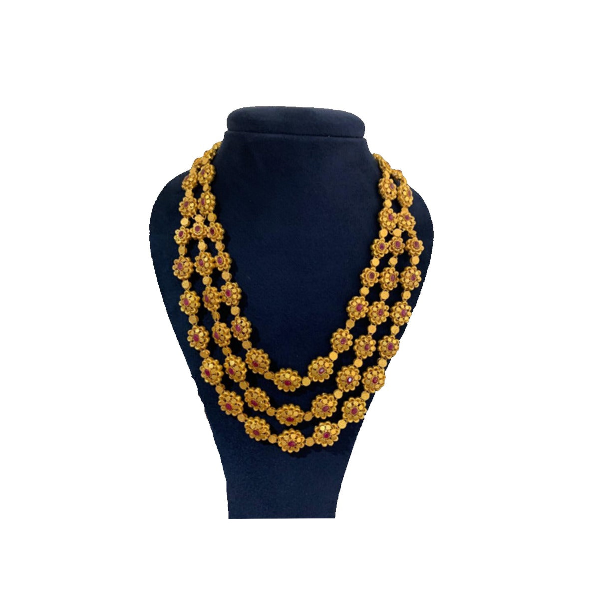 Cute Flower Buds Gold Necklace