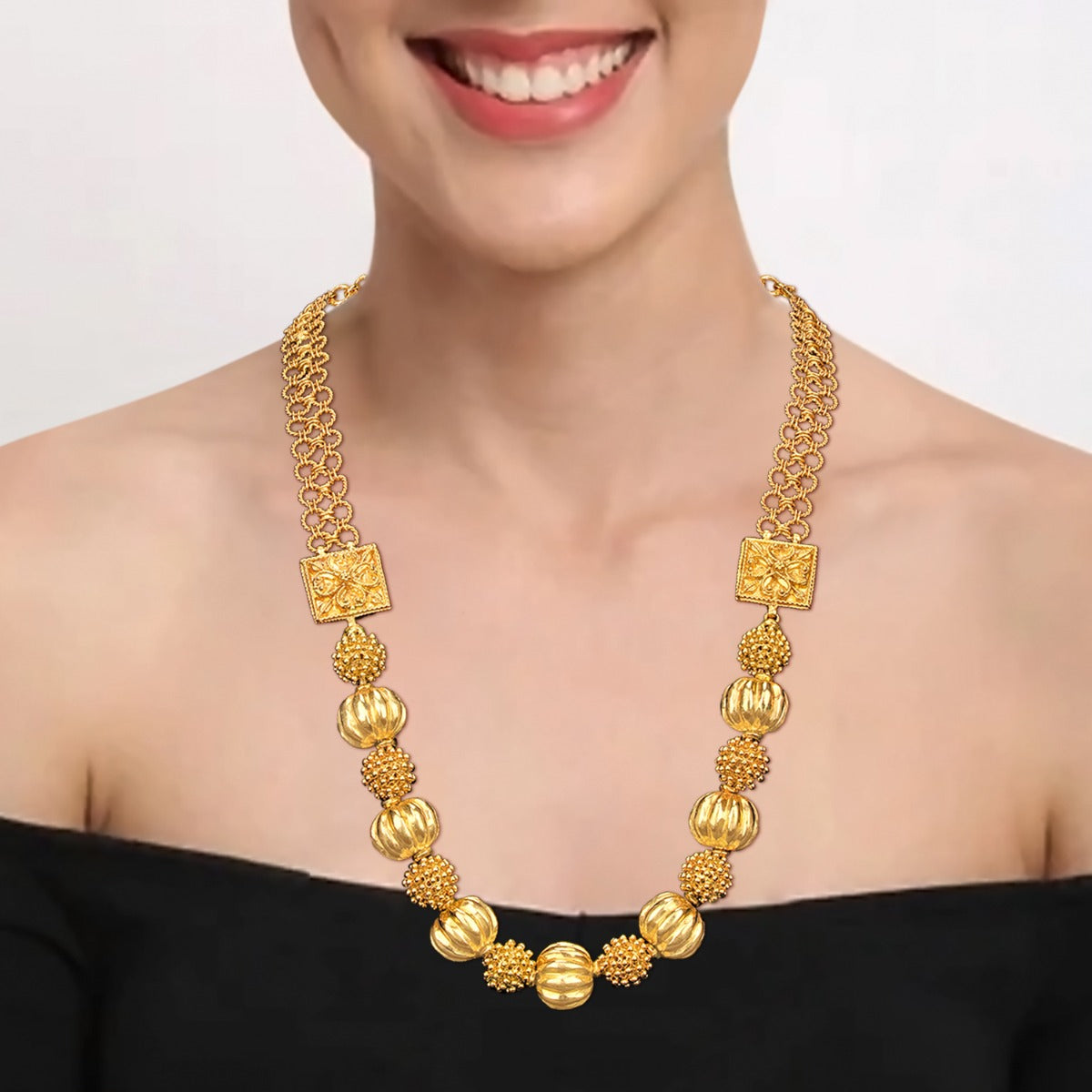 Motif Curry Gold Necklace