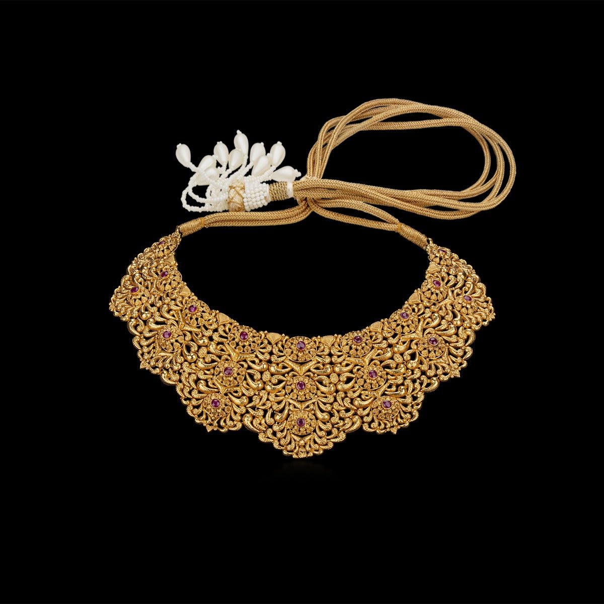 Ruby Punch Gold Choker