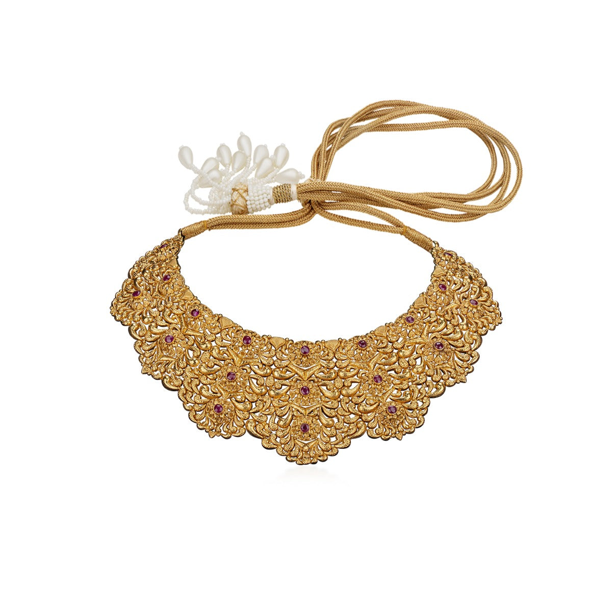 Ruby Punch Gold Choker