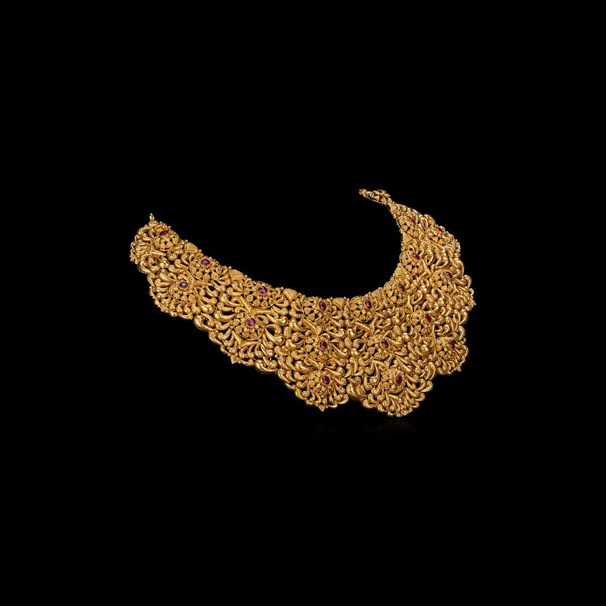 Ruby Punch Gold Choker