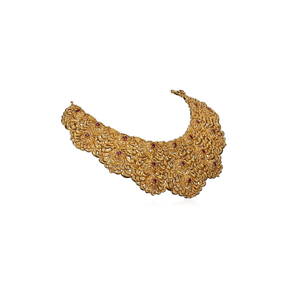 Ruby Punch Gold Choker