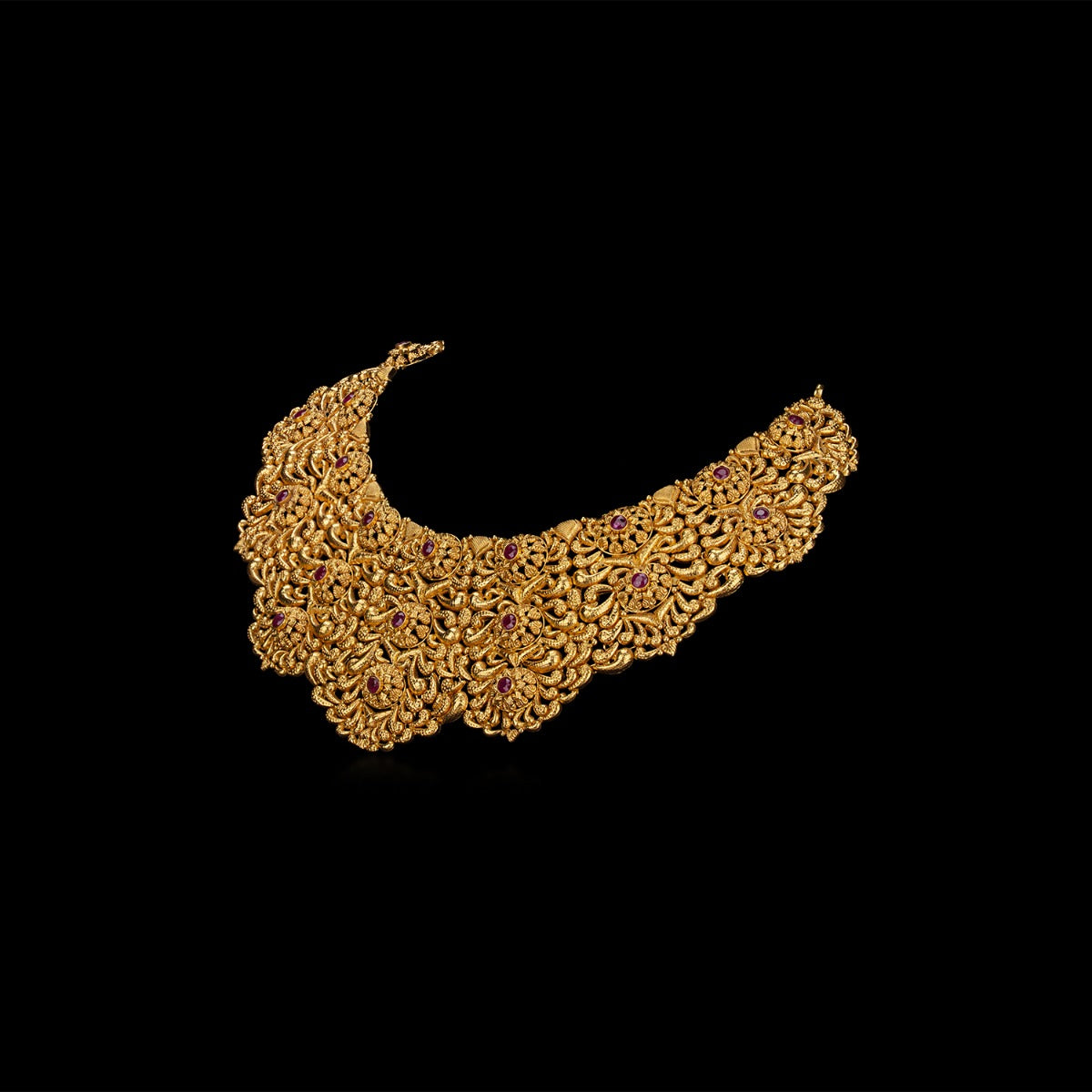 Ruby Punch Gold Choker