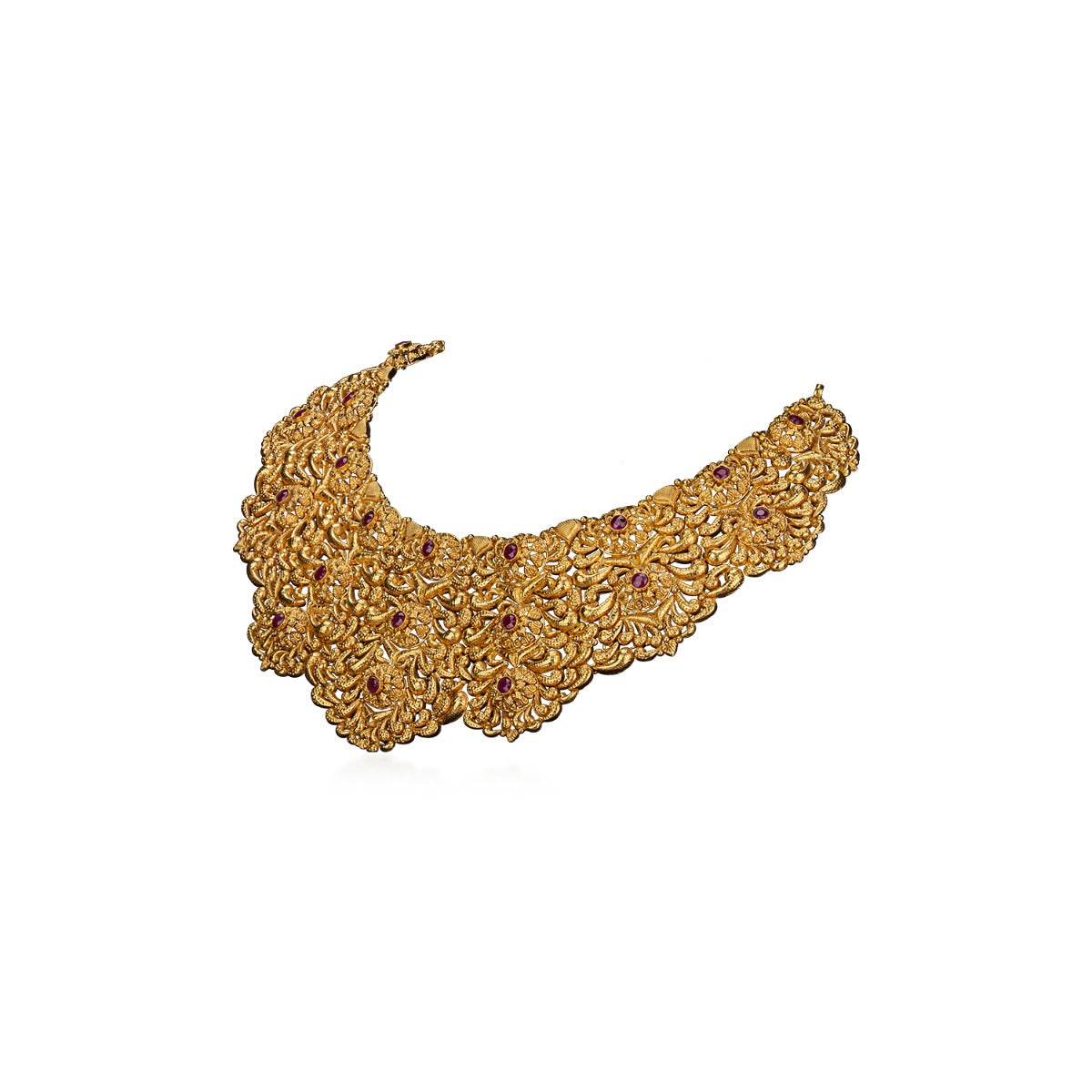 Ruby Punch Gold Choker