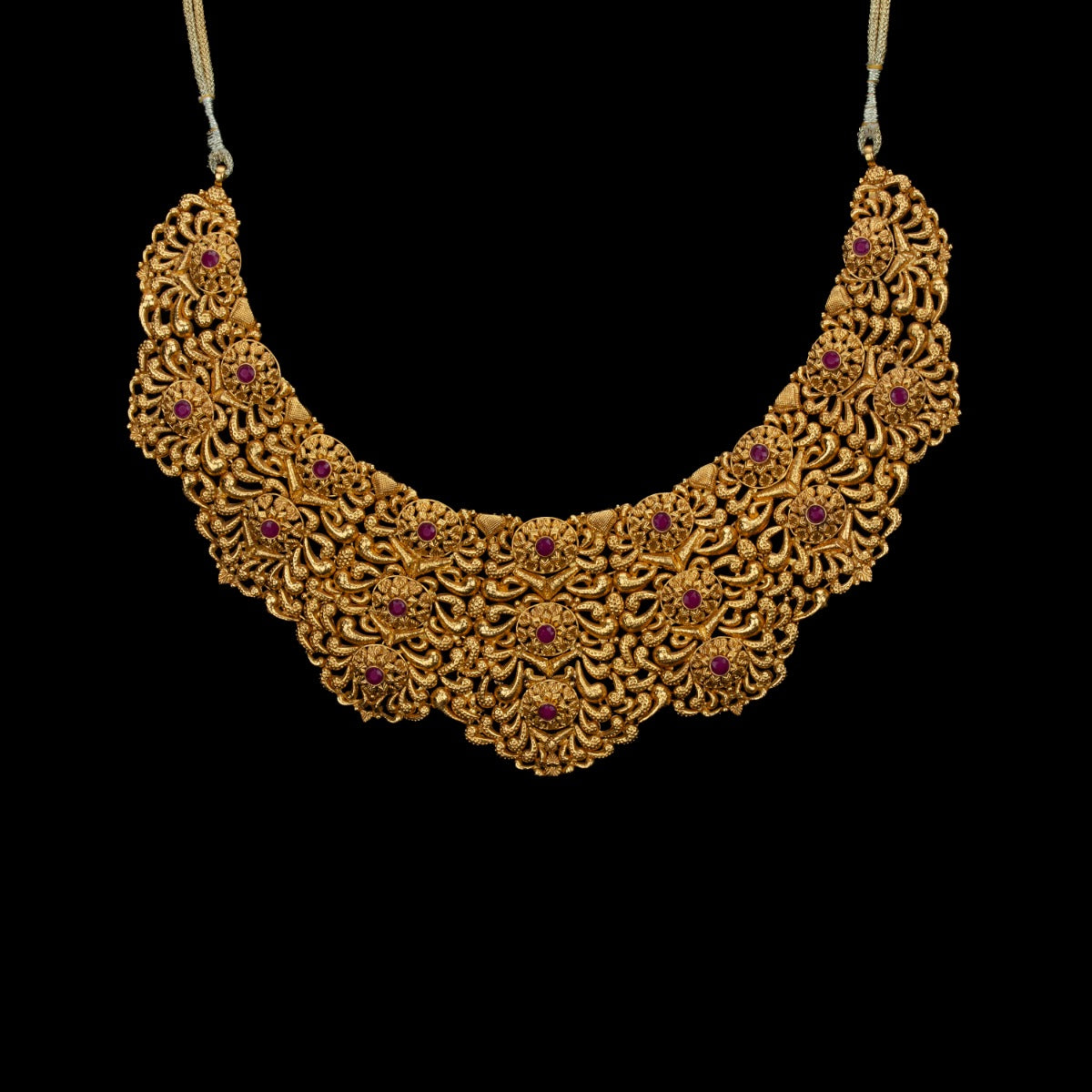 Ruby Punch Gold Choker