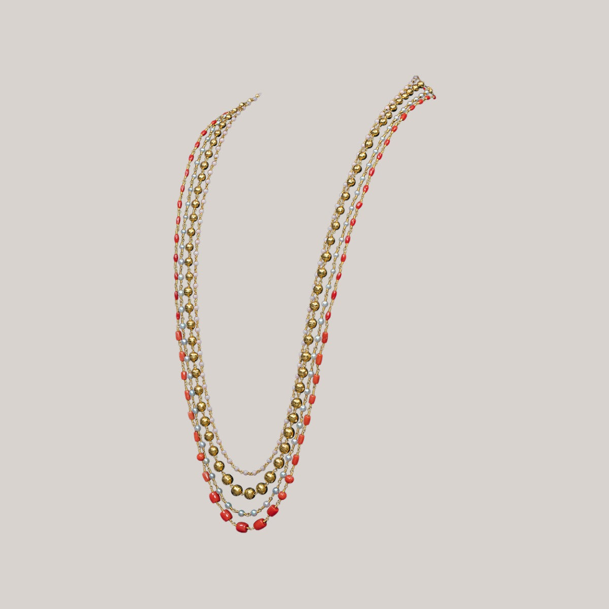 Gold Ball Layered Necklace