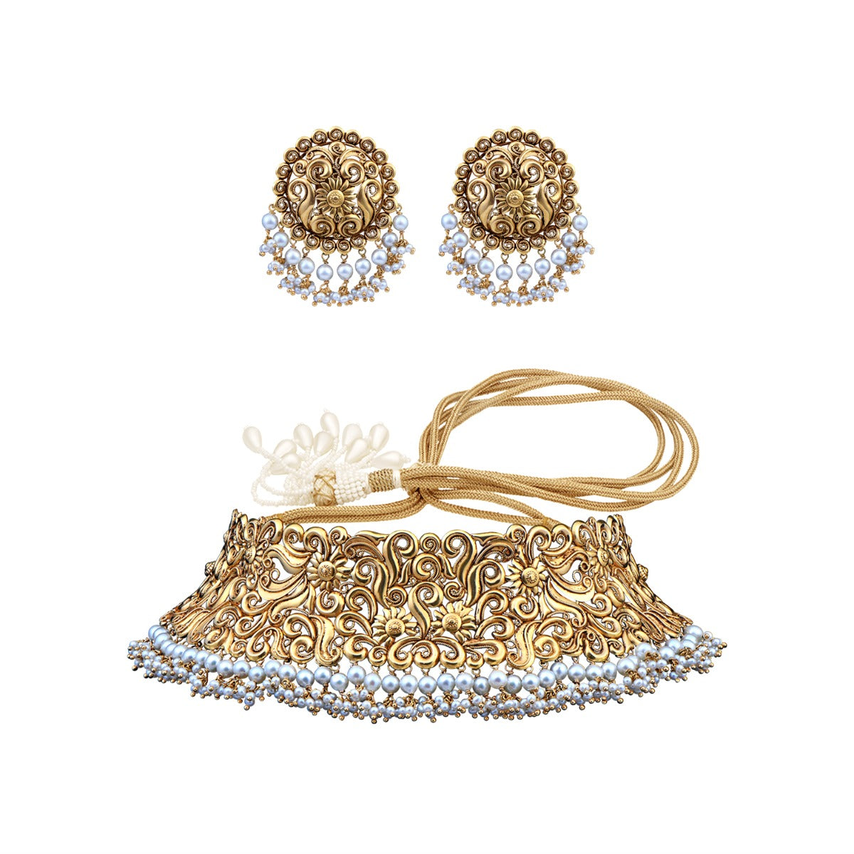 Arina Gold Choker Set
