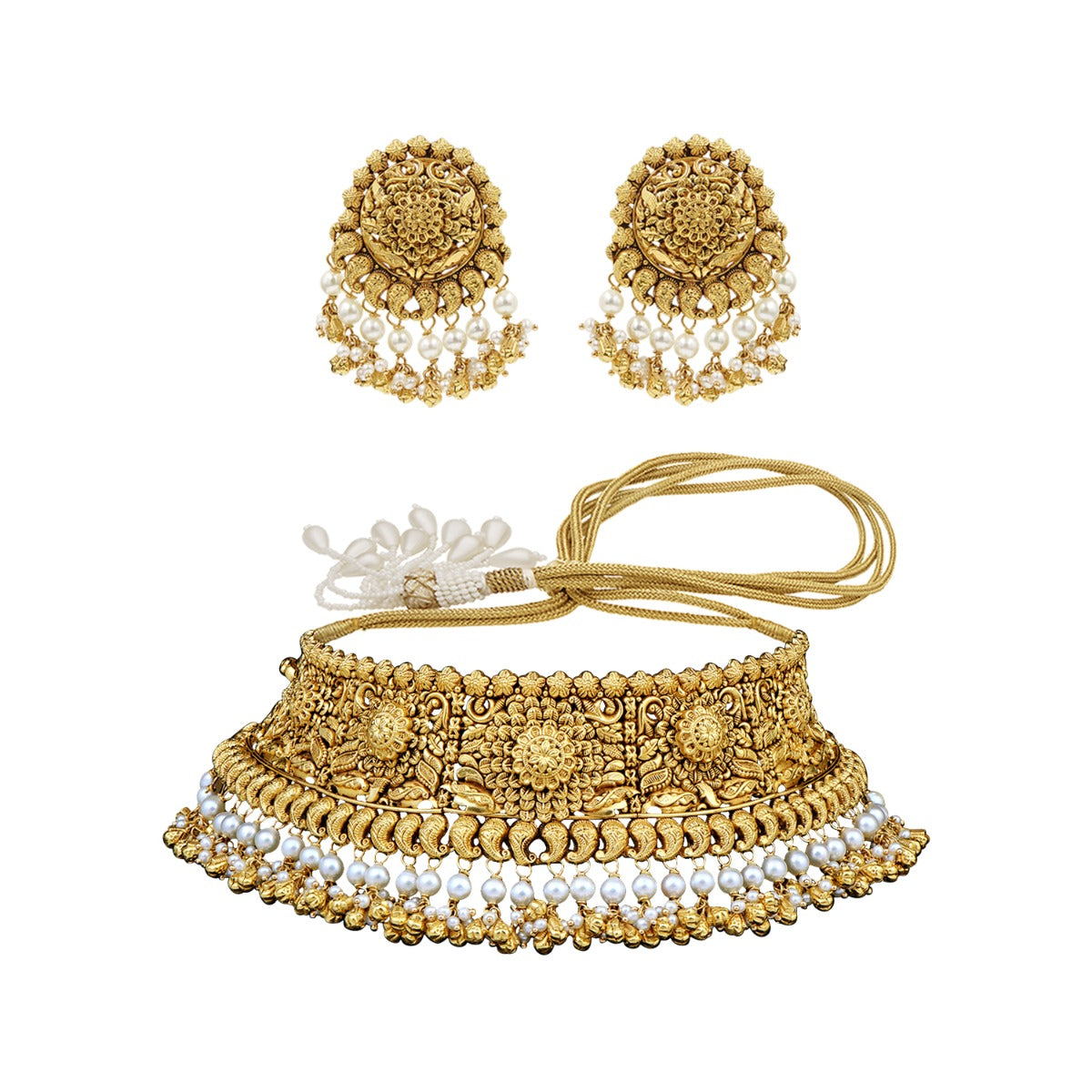 Glory Mesh Gold Choker Set