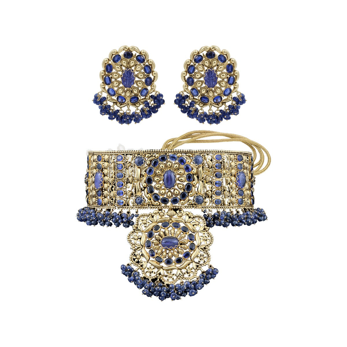 Medallion Gold Choker Set