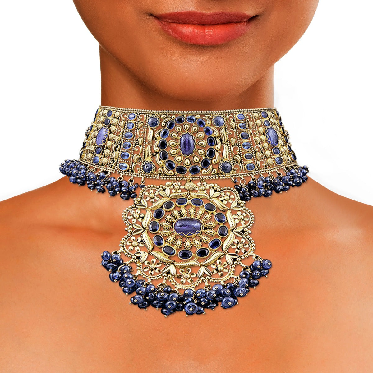 Medallion Gold Choker Set