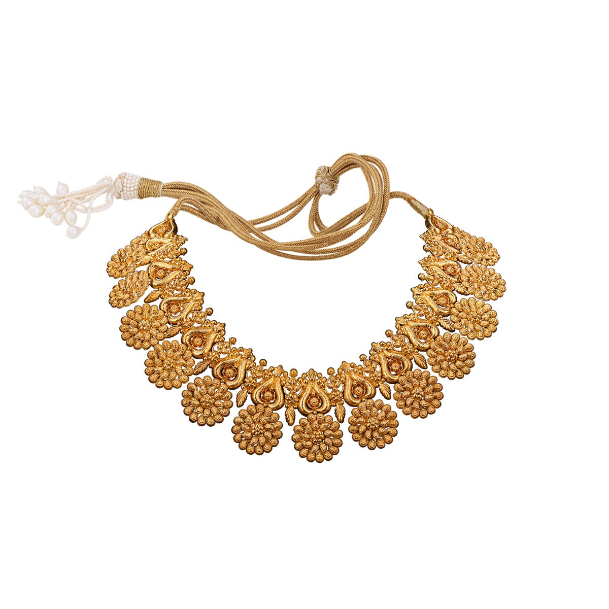 Flowers Shower Gold Necklace