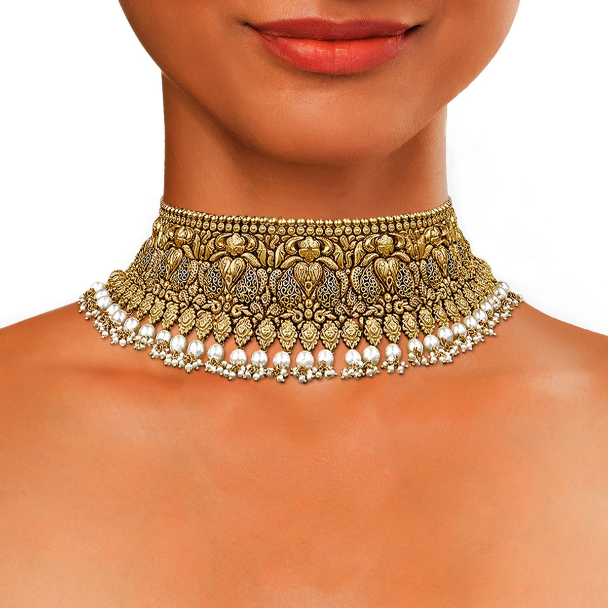Elegant Gold Choker Set