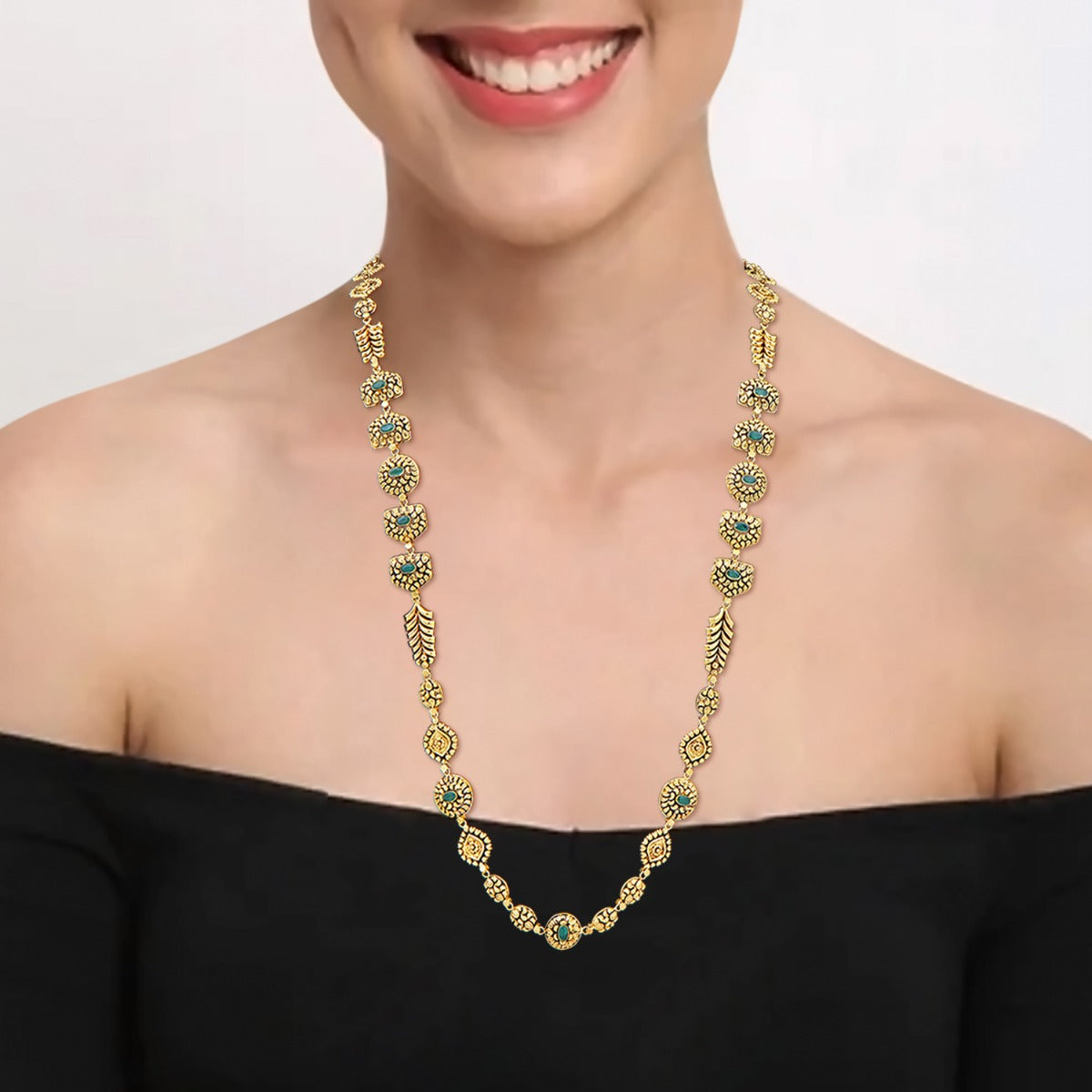 Anya Hex Gold Long Necklace