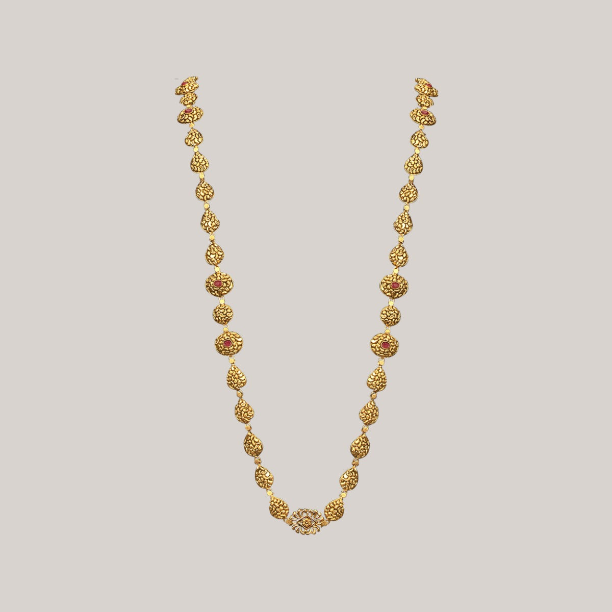 Temple Motif Gold Necklace