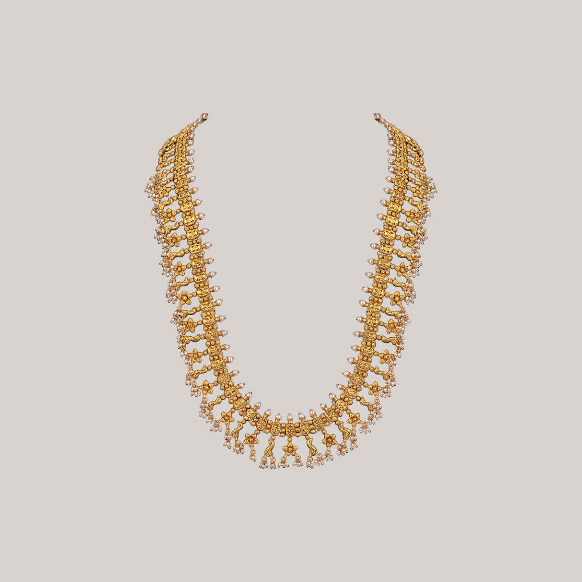 White and Gold Temple Necklace