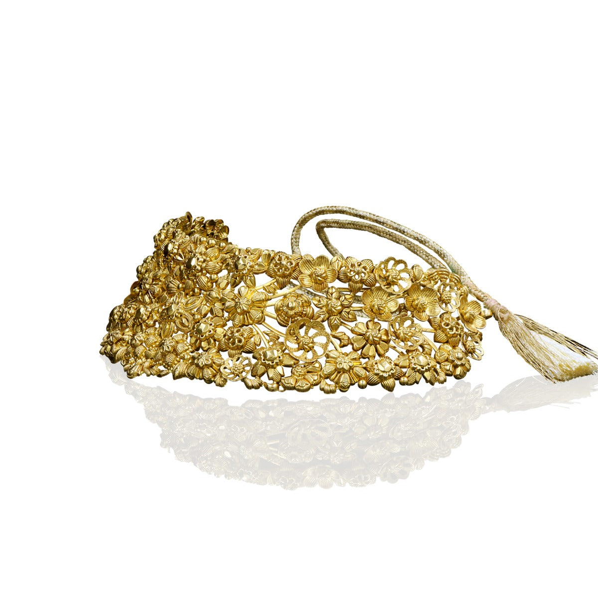 Traditional Temple Carving Gold Choker