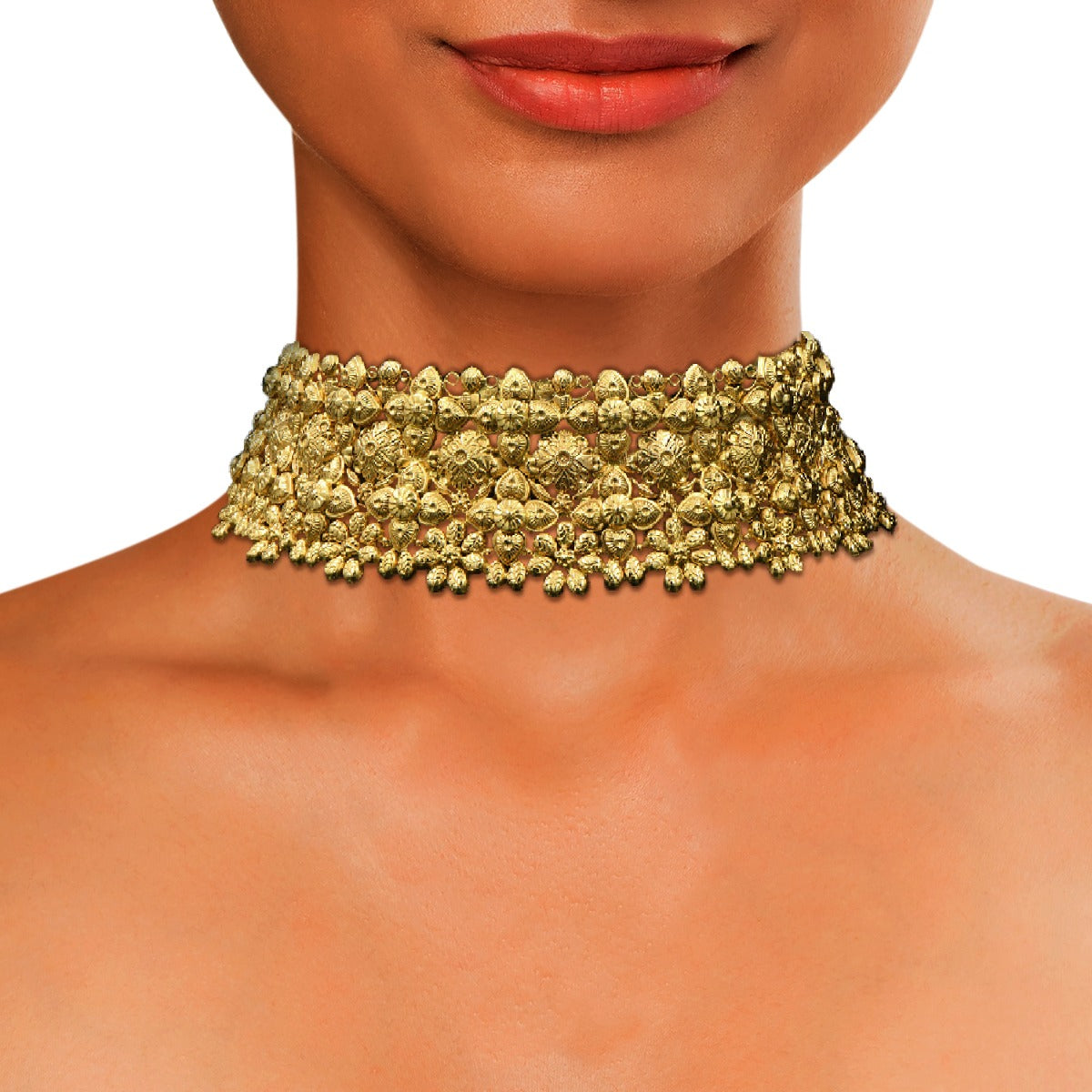 Floral Gold Choker