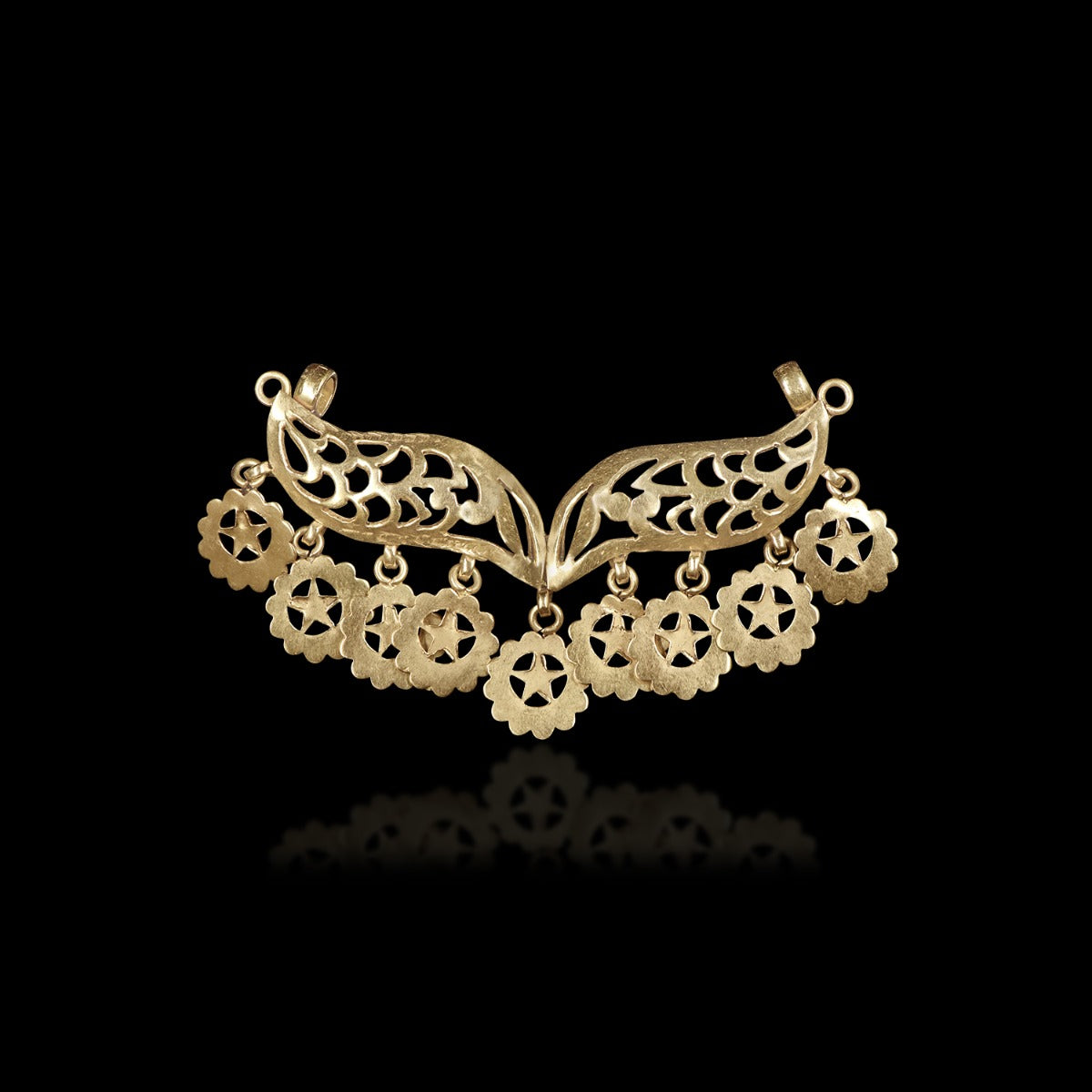 Gold Petalled Temple Pendant