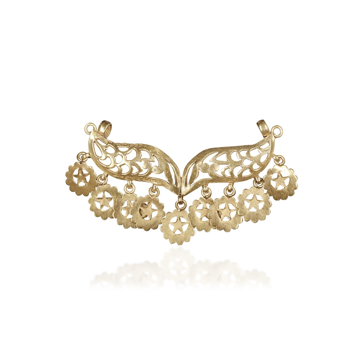 Gold Petalled Temple Pendant