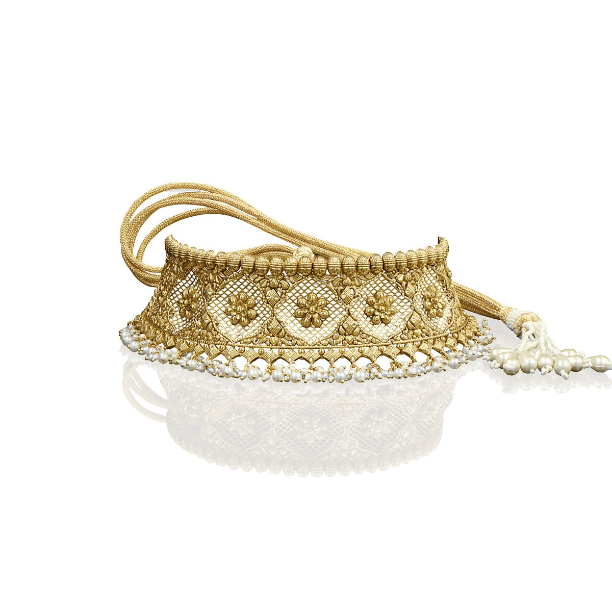 Yellow Floral Gold Choker
