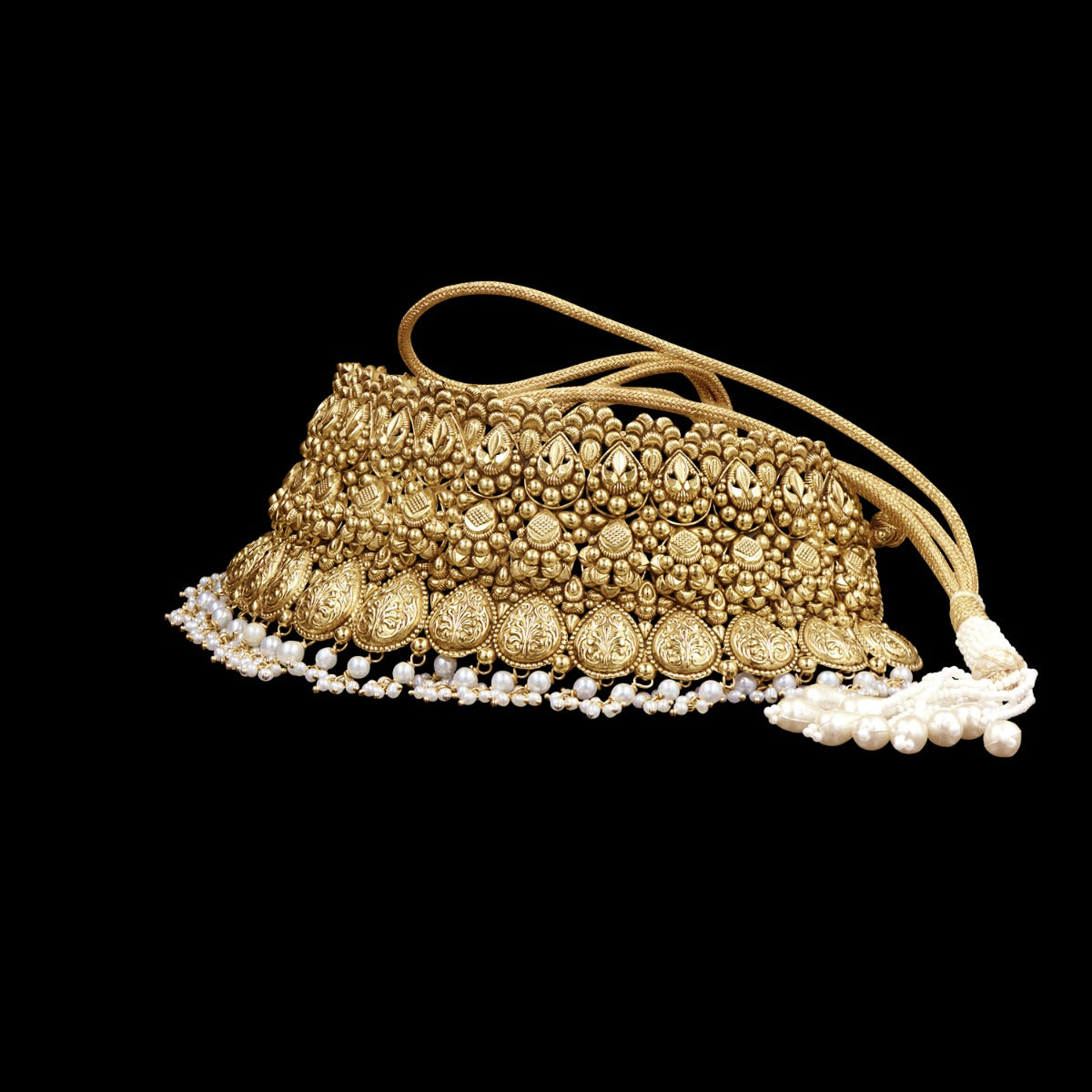 Dew Drop Folk Gold Choker Set