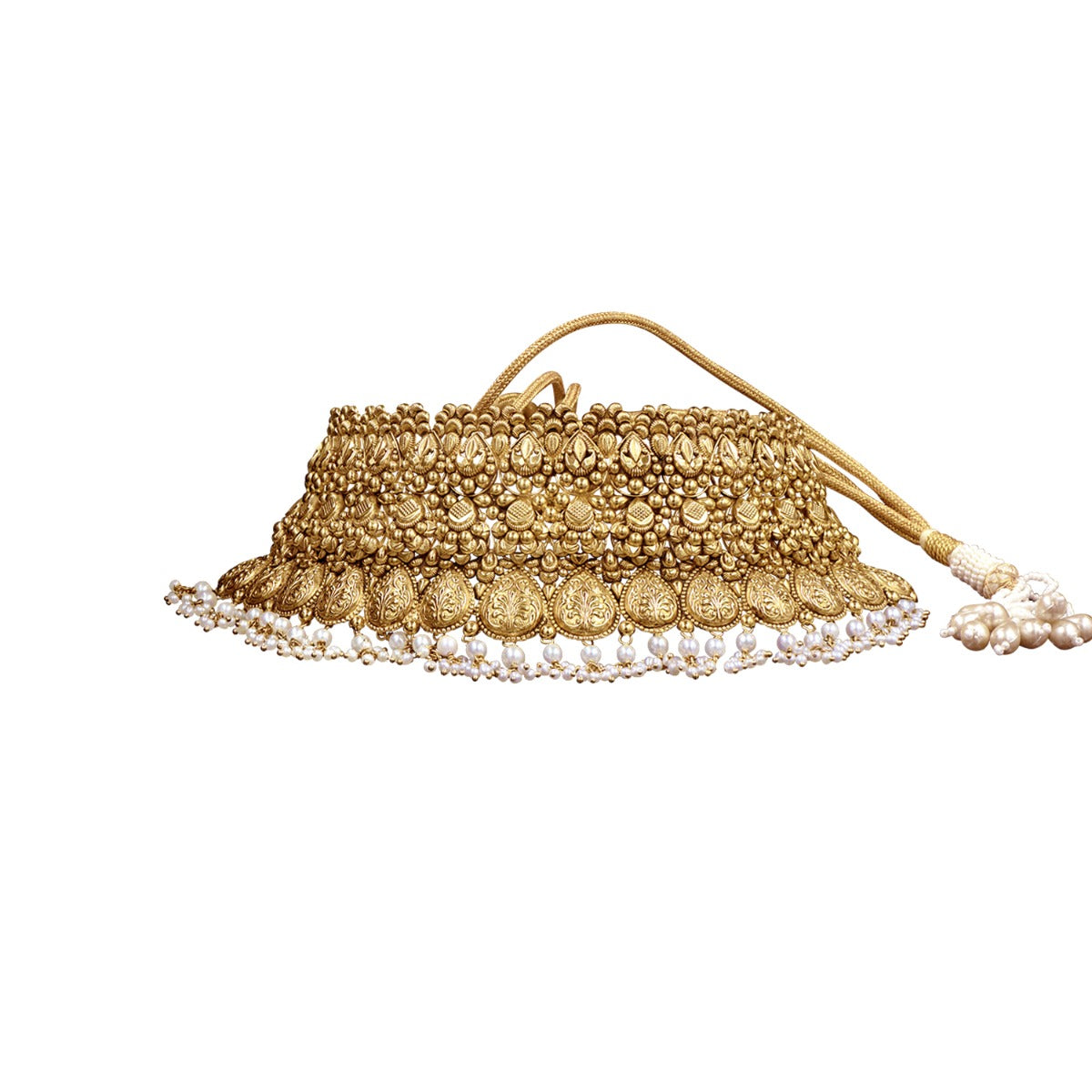 Dew Drop Folk Gold Choker Set