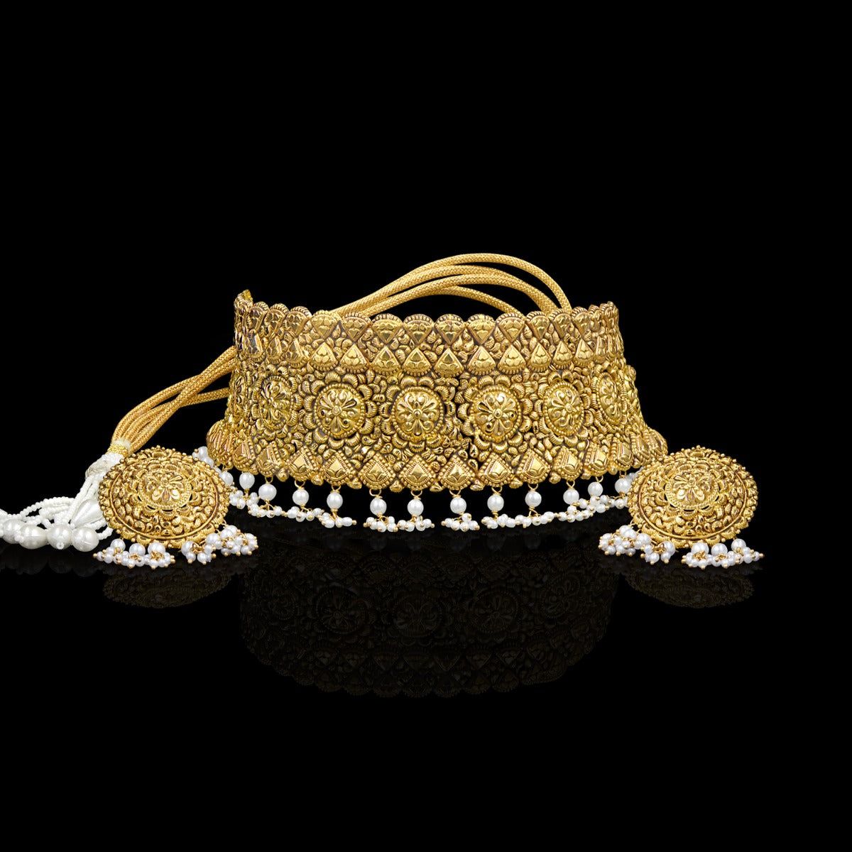 Gold Dollops Choker Set