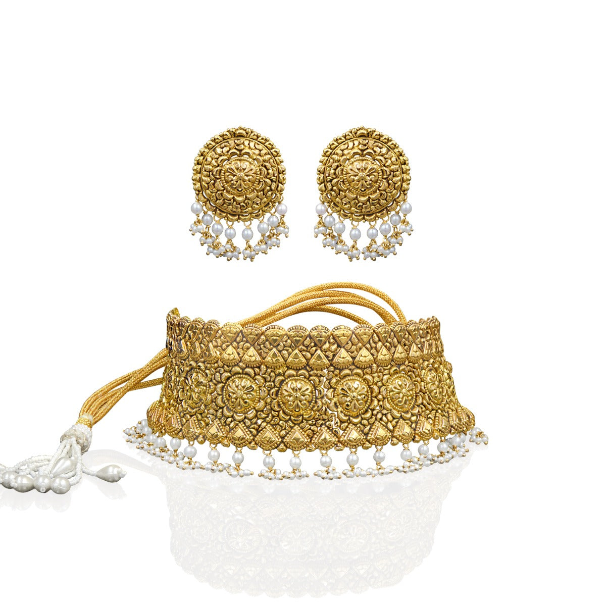 Gold Dollops Choker Set