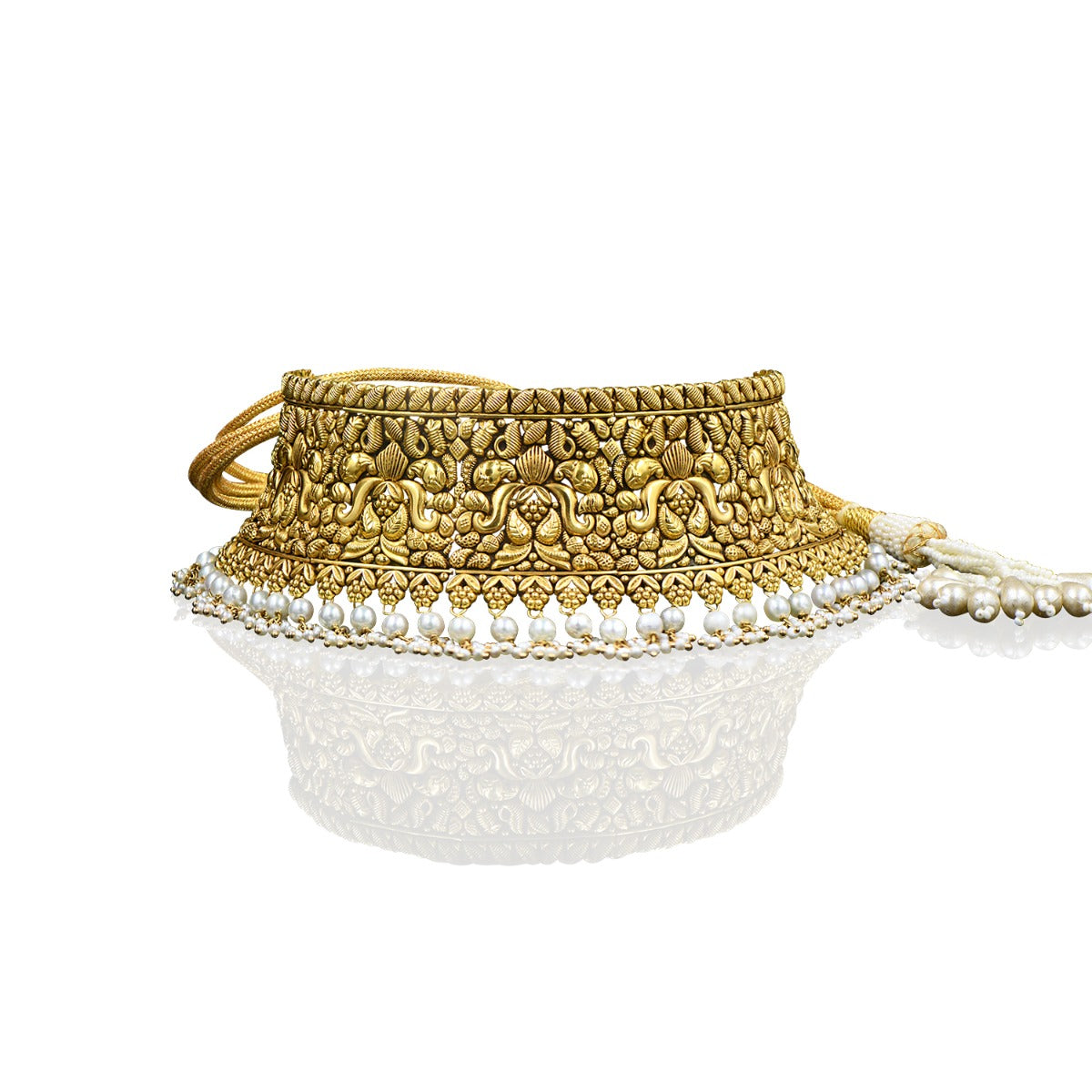 Vintage Motif Gold Choker