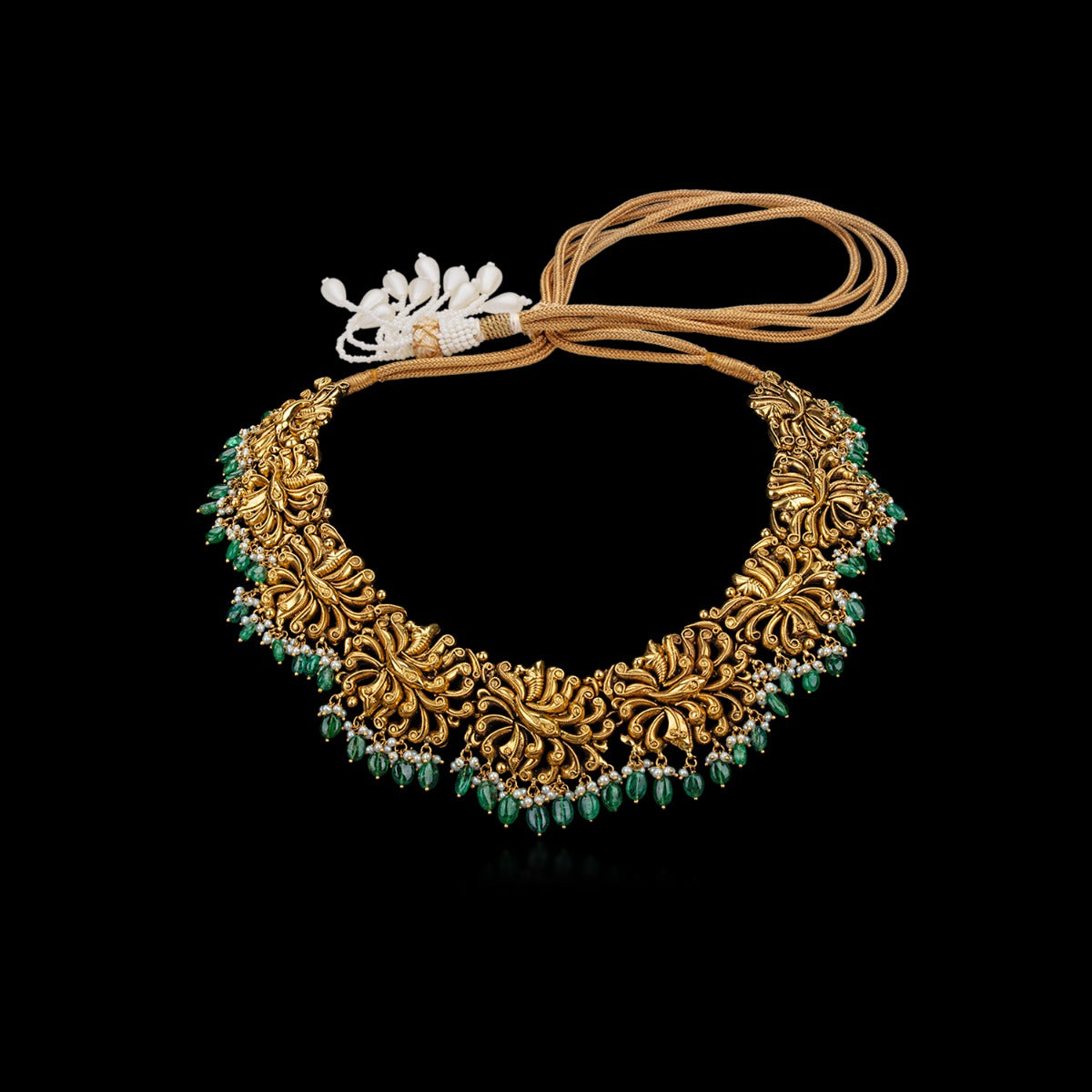Wormy Green Gold Choker