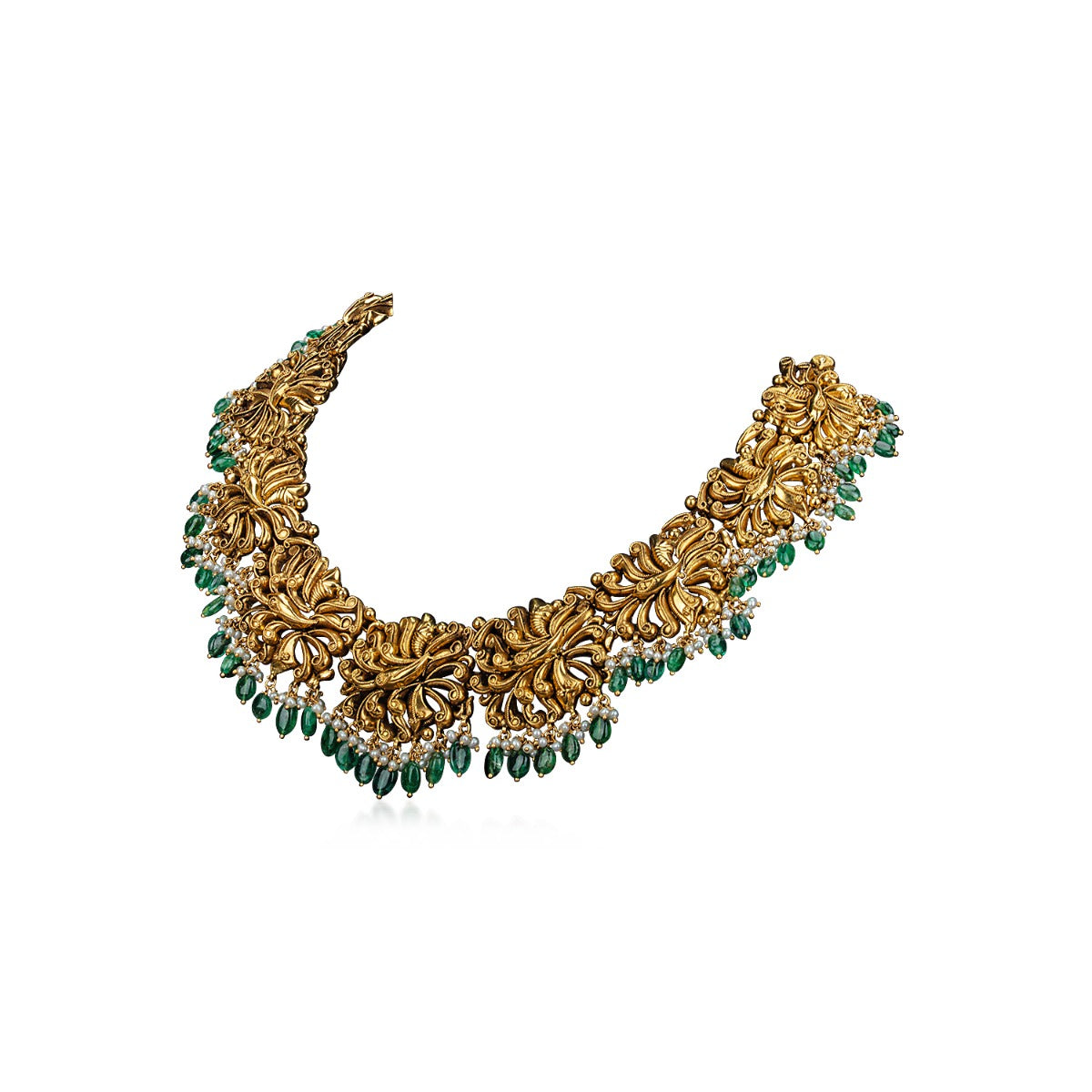 Wormy Green Gold Choker
