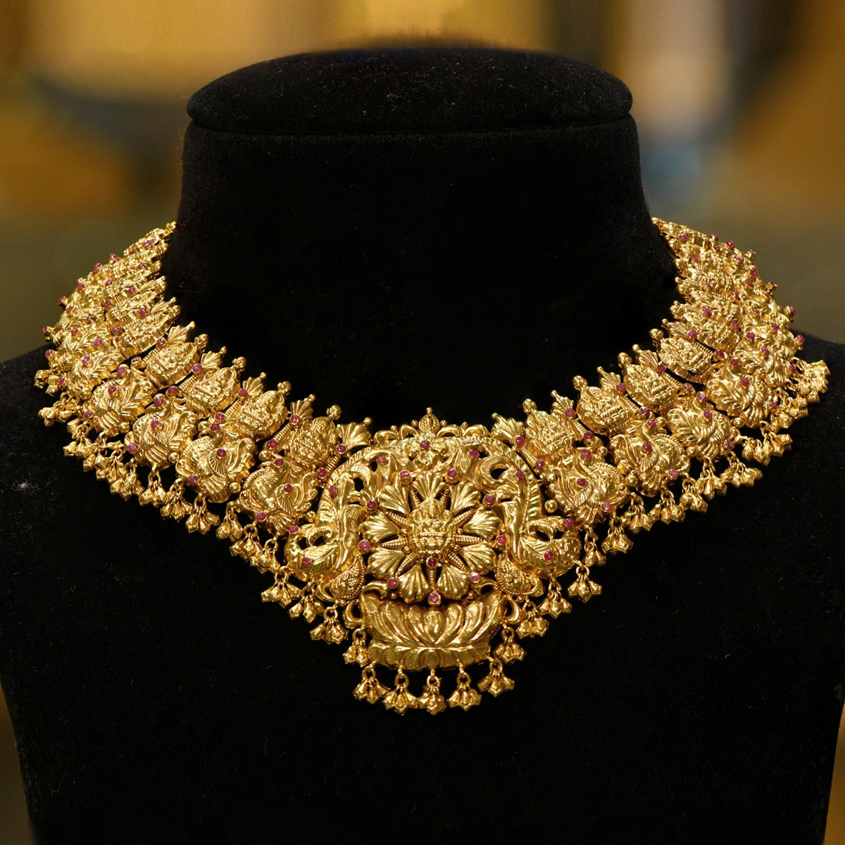 Temple Deity Chunky Gold Necklace